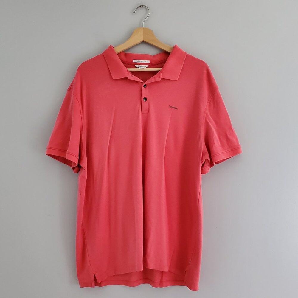 Calvin Klein Coral Golf Polo Shirt Size XL